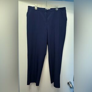 Kasper Blue Straight Leg Pants (with elastic on the side) - Size 16.